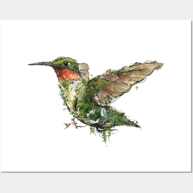 Ruby Throated Hummingbird Wall Art by barrettbiggers